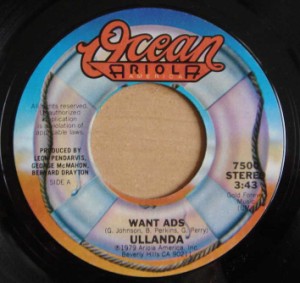 ULLANDA - Want ads / Around and around - 7inch (SP)