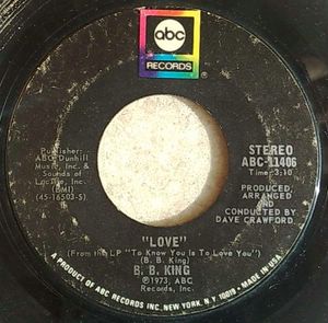 B. B. KING - I like to live the love / Love - 7inch (SP)