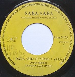 TABORA JAZZ BAND - Dada asha n�2 Part 1 & 2 - 7inch (SP)