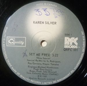 KAREN SILVER - Love me tonight / Set me free - 12 inch 33 rpm