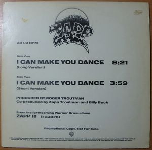 ZAPP - I can make you dance - Maxi 33T