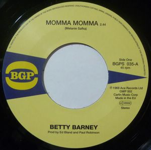BETTY BARNEY / THE CHILI PEPPERS - Momma momma / Chicken scratch - 7inch (SP)