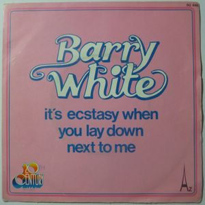 BARRY WHITE - It's ecstasy when you lay down next to me / I never thought I'd fall in lcoe with you - 45T (SP 2 titres)