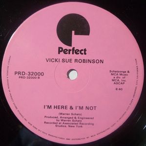VICKI SUE ROBINSON - Give my love back / I'm here and I'm not - 12 inch 33 rpm