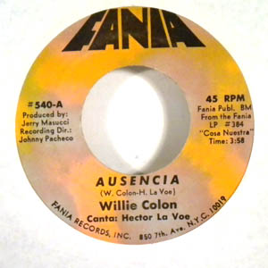 WILLIE COLON - Te conozco - 7inch (SP)
