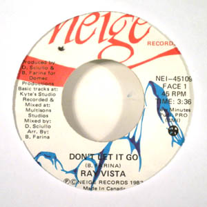RAY VISTA - Don't let it go - 7inch (SP)