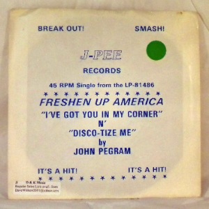 JOHN PEGRAM - Disco-tize me - 7inch (SP)