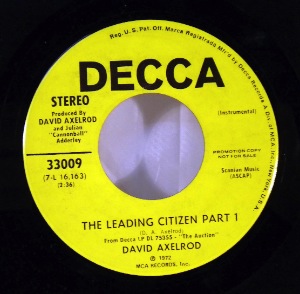 DAVID AXELROD - The leading citizen - 7inch (SP)