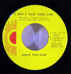 JOYCE WILLIAMS - I don't want your love - 7inch (SP)