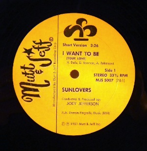 SUNLOVERS - I want to be - 12 inch 45 rpm