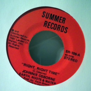 JOHNNIE OSBORNE - Right, right time - 7inch (SP)