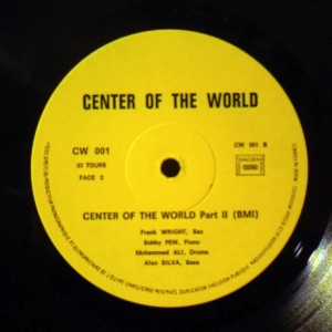 FRANK WRIGHT QUARTET - Center Of The World Live - LP